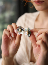 Pearple & Zircon & Nacre Boucles d'oreilles